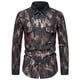thumbnail image 1 of Hombres Casual Sólido Moda Sólido Lentejuelas Manga larga Botón Chaqueta Blusa Abrigos Pompotops oipoqjl50847, 1 of 9
