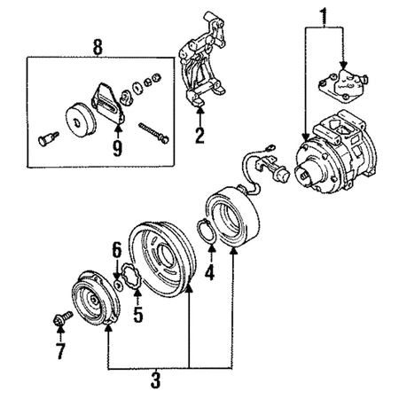 Genuine OE Mitsubishi Tension Pulley - MR398887