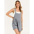 thumbnail image 5 of Women's Summer Casual Rompers Bib Short Overalls Loose Linen Jumpsuit Beach Outfits Travel Vacation Clothes, 5 of 9