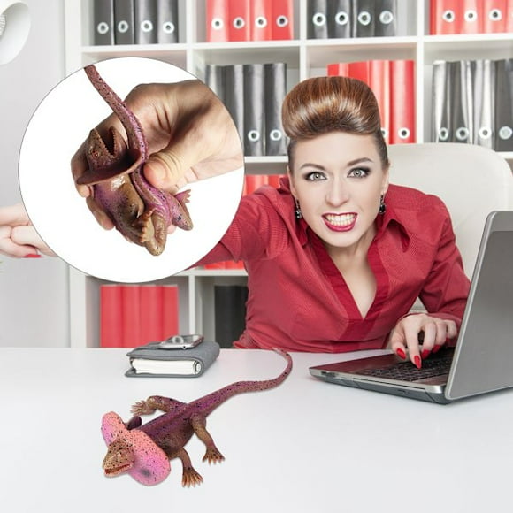Realistic Animal Model Figures Simulation Static TPR Rubber Purple Lizard Figure Stress Relief Toy Decompression Toy Kids Prank Props