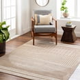 thumbnail image 6 of BoutiqueRugs Yoad Modern Abstract Geometric Brown Area Rug - Minimalist Contemporary Brown and Beige Striped Carpet for Living Room, Dining Room - Tan, Cream, Brown - 6'7" x 9' (6x9), 6 of 9