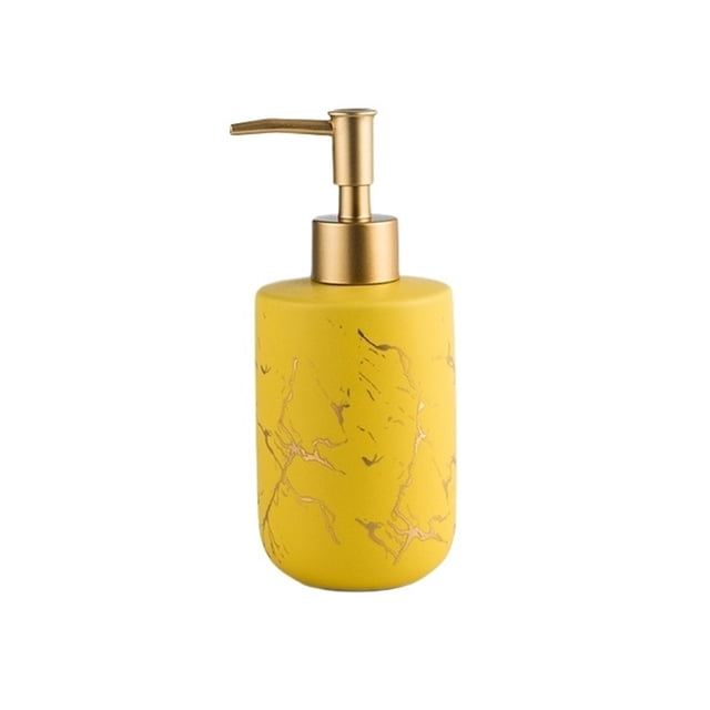 Dispensador de jabón de cerámica de lujo ligero for baño, gel de ducha, loción, botella de empuje