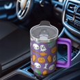 thumbnail image 5 of Halloween Tumbler 40 oz with Handle and Straw Ghost Haunted Skull Tumbler Halloween Gifts for Women Insulated Travel Mug, 5 of 5