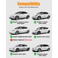 thumbnail image 2 of Leather Seat Back Protector Designed for Tesla Model Y Model 3 Accessories, Wear-Resistant Kick Mats with Organizer Pocket, Set of 2 (Black), 2 of 8