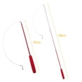 thumbnail image 4 of Gato Teaser Wands interactivo divertido caña de pescar Wand Stick juguete de entrenamiento (rojo) Ndcxsfigh Libre de BPA, 4 of 7