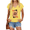 Yellow, variant on Unishe Womens Blue Vintage Playing Card V Neck Short Sleeve T-Shirt S-5XL Fun Daily Wear Soft Tops