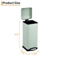 thumbnail image 2 of 8-Gallon Step-Open Trash Can with Soft-Close Lid, Modern Minimalistic Design, Removable Inner Bucket, Durable Stainless Steel, Rust Resistant, Heavy Duty, Recyclable, Green, 2 of 7