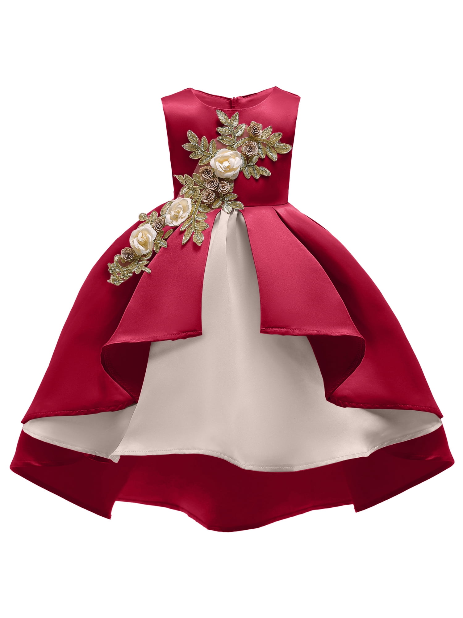 Baby Kids Flower Girl Dress Birthday Wedding Dress Gown Pageant Tutu Dresses