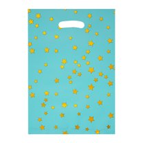 10 Kids Party Bags - Birthday Candy Bags & Party Treat Bags With Star Patterns In 3 Colors Including Green - For Kids Birthday Parties, Themed Celebrations, Candy Buffets, Small