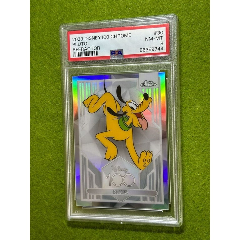 PLUTO of MICKEY MOUSE Disney 100 REFRACTOR POP 1/1 PSA 8 Card 2023