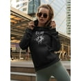 thumbnail image 2 of Scary Techno Style Hoodie Women -Image by Shutterstock, Female Small, 2 of 4