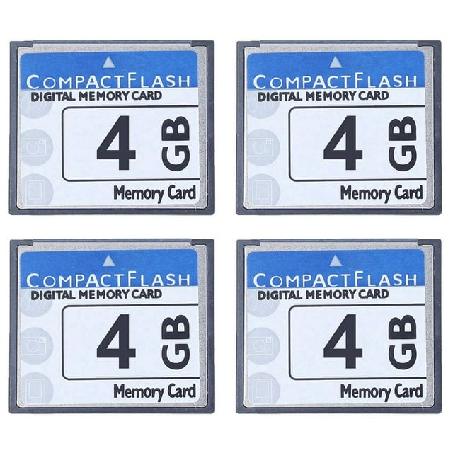 4X Carte Mémoire Flash Compacte Professionnelle 4 Go pour Appareil Photo, Machine Publicitaire, Carte d'Ordinateur Industriel