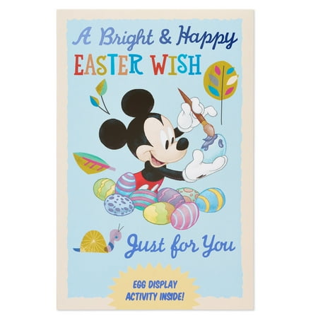 American Greetings Mickey Mouse Easter Card with Foil