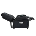 thumbnail image 6 of Highsound Electric Recliner With Heat & Massage, Manual Recline Heavy Lounge Chair with Padded Arms & Side Pocket, Black, 6 of 11