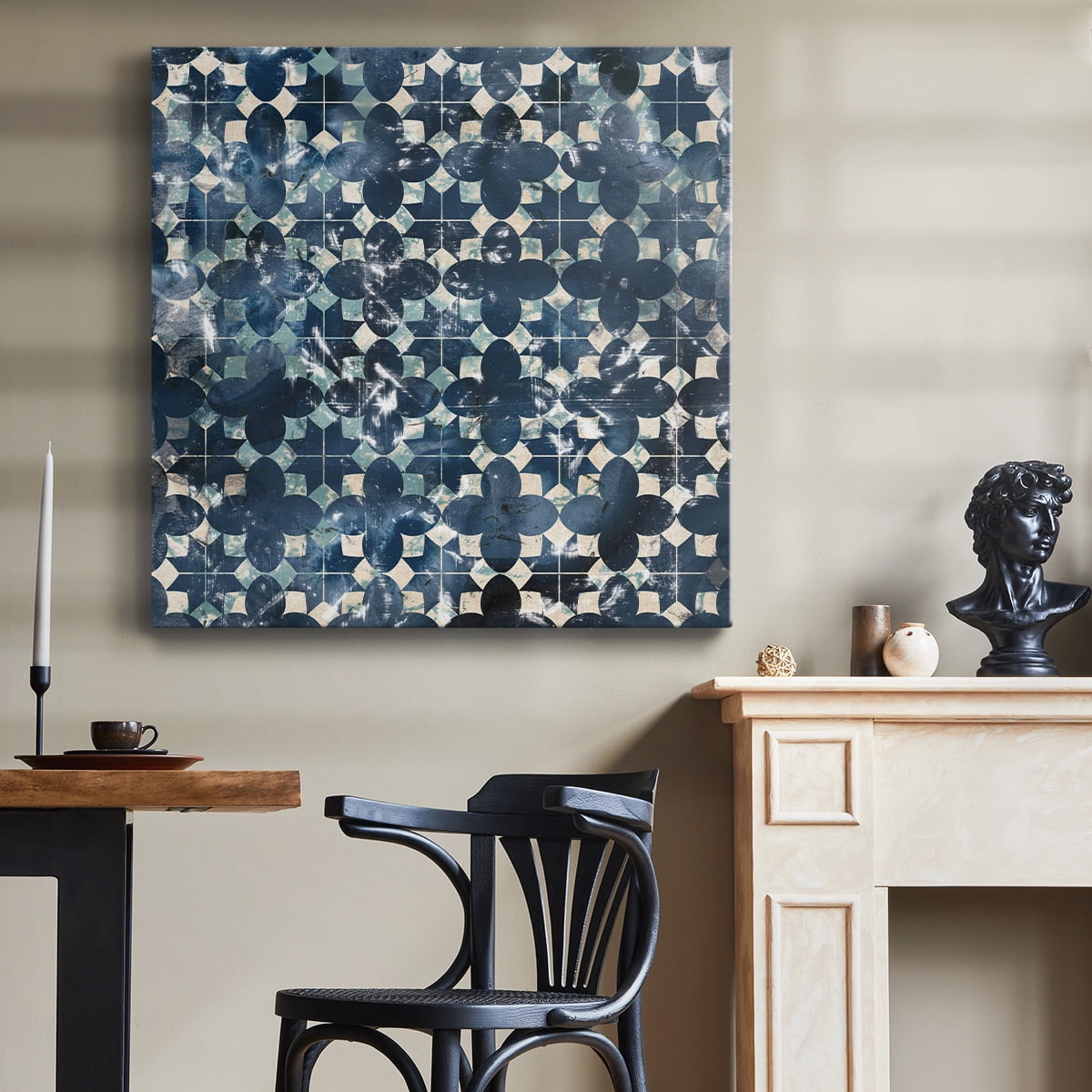Wexford Home Tile-Dye VII-Premium Gallery Wrapped Canvas, 32" x 32" - Ready to Hang