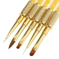 thumbnail image 4 of 5 Piezas Lápiz Trazador de Líneas de Dibujo de Uñas Arte Gel Polaco Manija de Cristal Oro Sunnimix Pluma del arte del clavo, 4 of 7