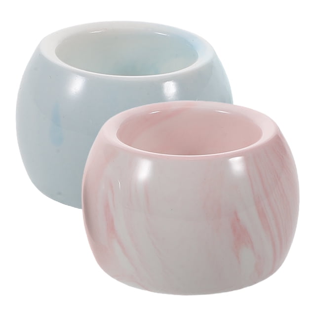 2 soportes pequeños de cerámica para cepillos de dientes, para tocador de baño, versátiles, para guardar cepillos de dientes, base estética