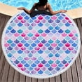 thumbnail image 1 of Hot6sl Ofertas de La Semana Toalla de Playa Redonda Estampada Toalla de Playa Tipo Chal de Microfibra Esterilla de Playa, 1 of 4