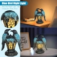 thumbnail image 2 of Unique Artistic Bird Tabletop Night Light, Ornamental Home Decor Sculpture With Dual-Crow Design & Lantern Base, Perfect For Bedroom, Living Room, Festive Decor Accent, 2 of 7