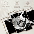 thumbnail image 6 of Elephant Stock Rose Splash Wall Art - Horizontal Multi Panel Canvas - Living Room Wall Decor - Floral And Botanical Multi Panel - Black And Gray Decor - 43" x 27", 6 of 8