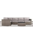 thumbnail image 2 of Living Source International 6-PC Wicker / Rattan Outdoor Sofa Set in Gray/Taupe, 2 of 5