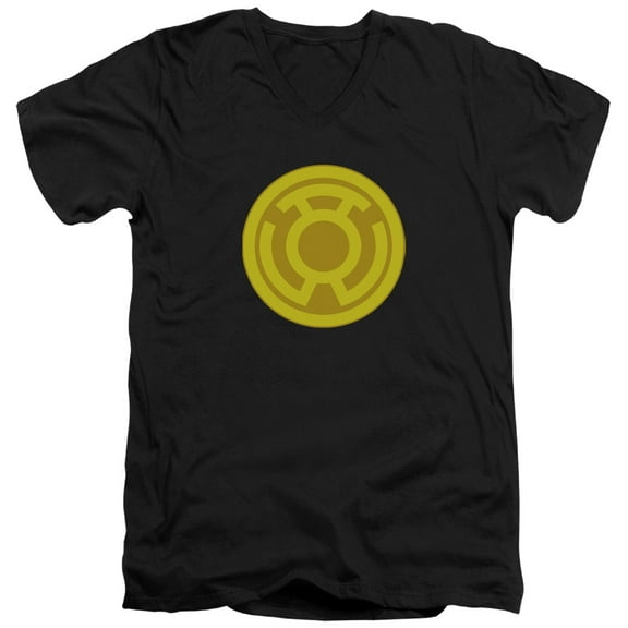 Green Lantern - Yellow Symbol - Slim Fit V Neck Shirt - XX-Large