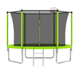 thumbnail image 2 of 8FT Trampoline for Kids,Outdoor Trampoline with Basketball Hoop,Recreational Trampoline with Safety Enclosure Net,Green, 2 of 8