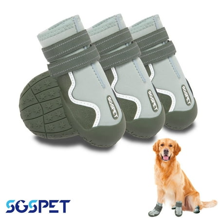 4x Anti-Slip Dog Boots Waterproof Pet Shoes for Small Medium Large Dog Outdoor