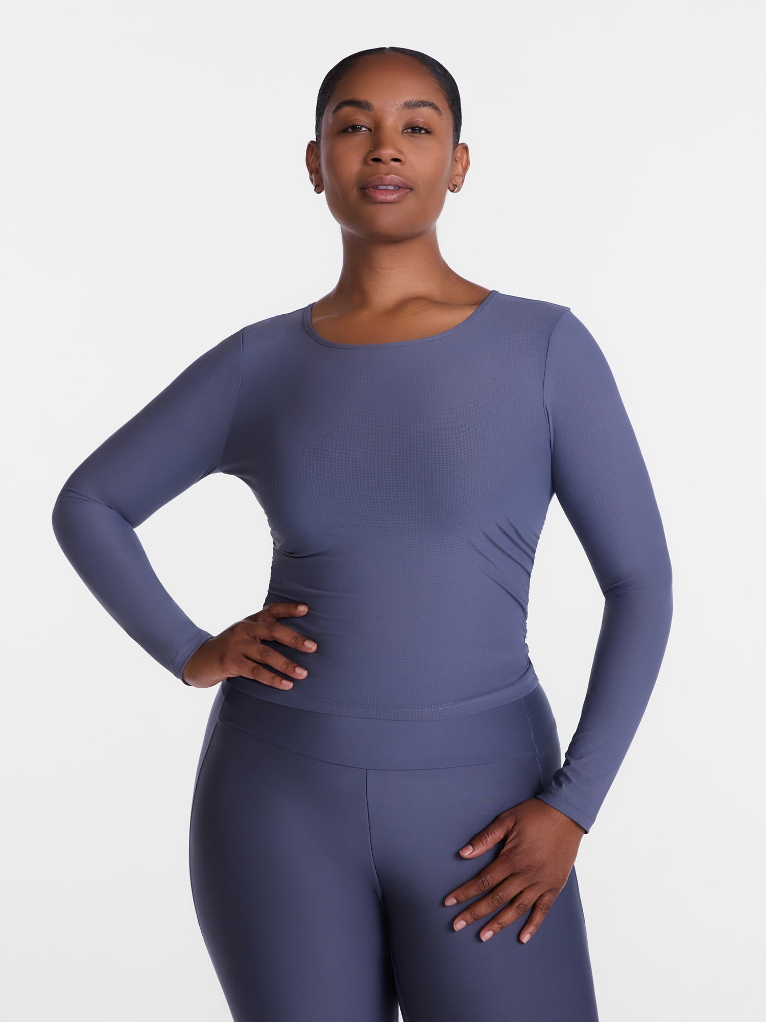 Avia Women’s Side Cinch Ruched Top, Sizes XS-XXXL