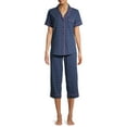 thumbnail image 5 of Secret Treasures Women's Plus Traditional Short Sleeve Notch Collar Pajamas Set, 5 of 6