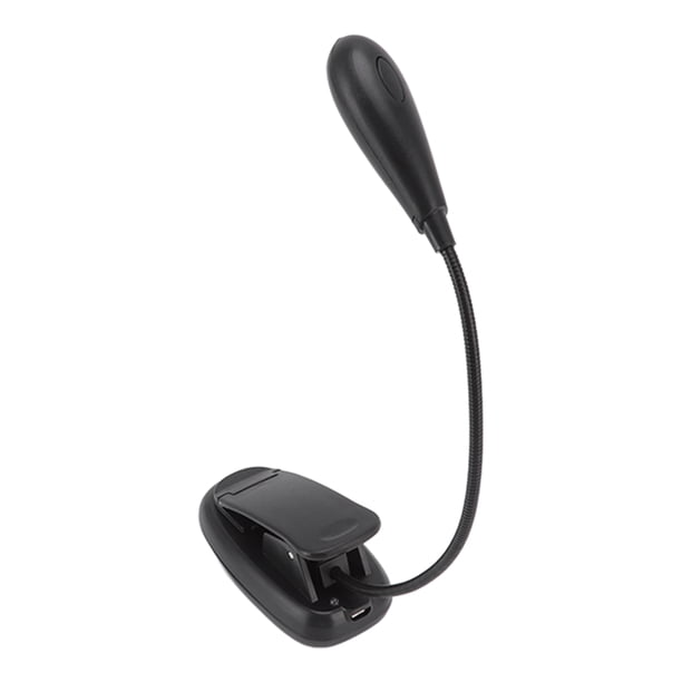 Clip De Libro En Luz Negro 9 Niveles 7 Lámparas Plegable Flexible Cuello De Cisne USB Recargable LED Clip Lámpara De Lectura De Mesa