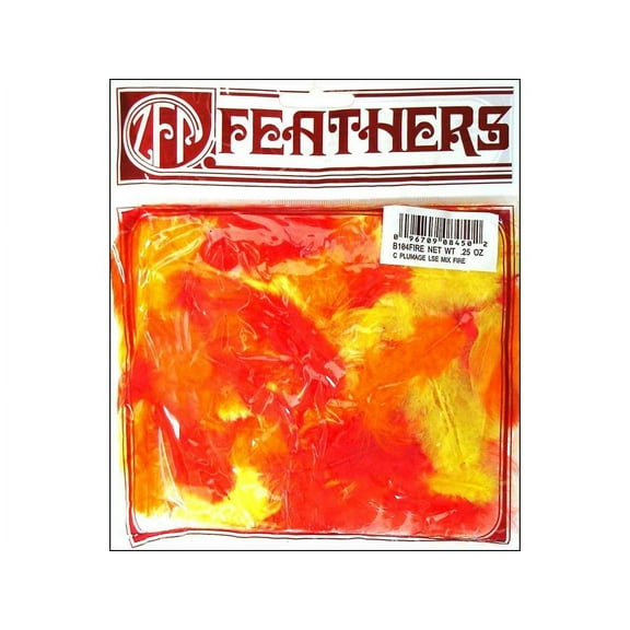 ZUCKER FEATHERS B104FIRE ZUCKER FEATHER ROOSTER PLUMAGE 25OZ FIRE MIX