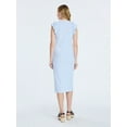 thumbnail image 2 of Free Assembly Women’s Henley Midi Dress with Flutter Sleeves, Sizes XS-XXL, 2 of 4