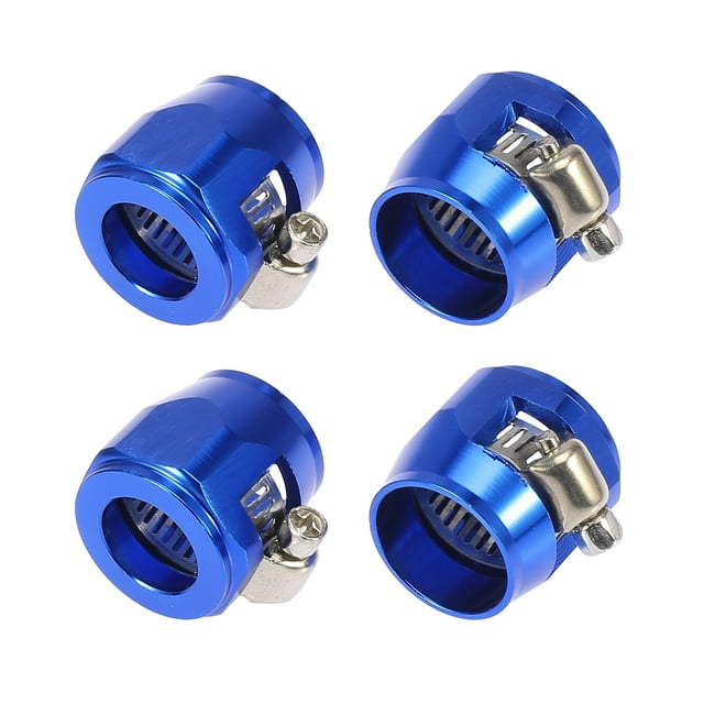 4Uds Abrazadera de acabado de manguera de Coche Unique Bargains AN10 Azul