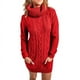 thumbnail image 3 of Vestido suéter de punto con cuello alto y cuello redondo de Europa y Estados Unidos para otoño e invierno, 3 of 5