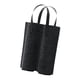 thumbnail image 5 of Bolsa de fieltro para transportar botellas de vino, bolsa de regalo con asa y 2 compartimentos para fiestas. Negro, 5 of 9