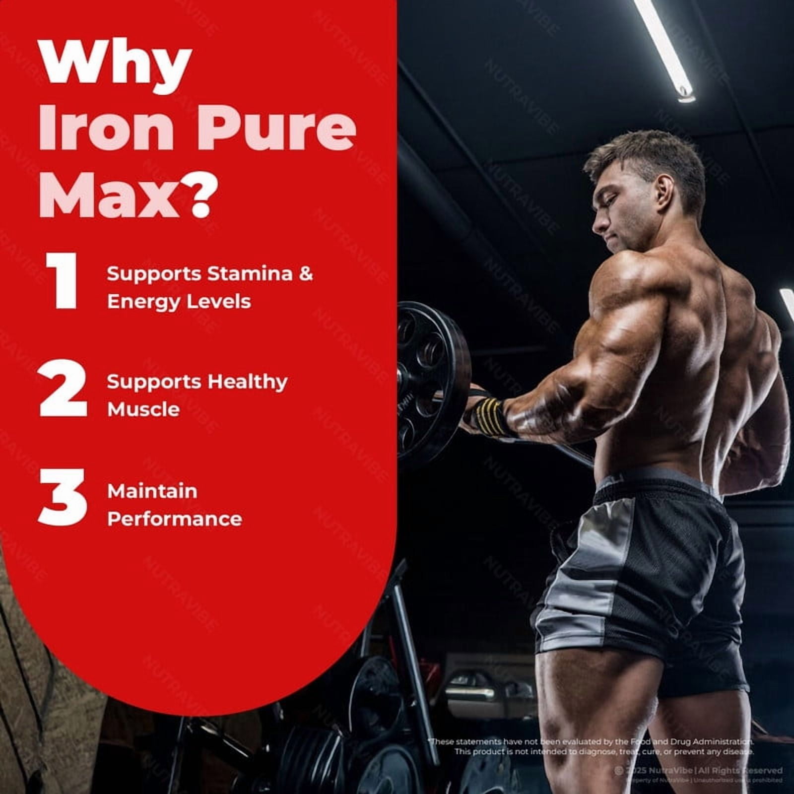 (3 Pack) Iron Pure Max – Original IronPure Max Capsules with a Natural Daily Blend for Energy & Wellness |Clean, Gentle, Easy-to-Swallow Pills (180 Capsules)