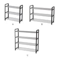 thumbnail image 4 of Estante para zapatos Organizador de estante para almacenamiento de zapatos de múltiples capas Soporte de acero de metal para el hogar, 4 capas largas Yuarrent HA003465-03, 4 of 7