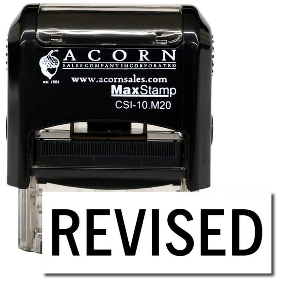 Self-Inking Revised Stamp with Orange Ink