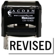 Self-Inking Revised Stamp with Brown Ink