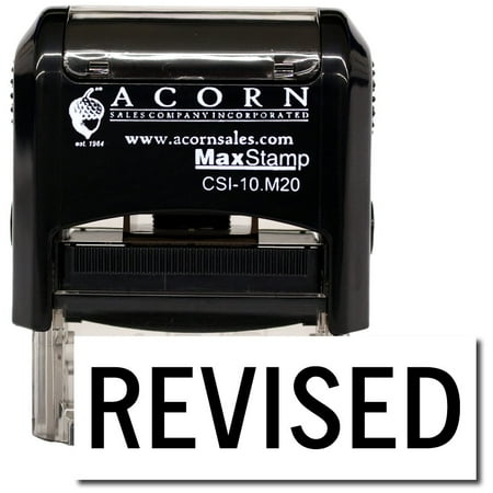 Self-Inking Revised Stamp with Brown Ink