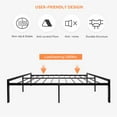 thumbnail image 3 of Heavy Duty Platform Bed Frame with 14.25" Under Bed Storage, Queen Size Bed Frame Mattress Foundation Easy Assembly, Metal Slats Support, No Box Spring Needed, 3 of 8