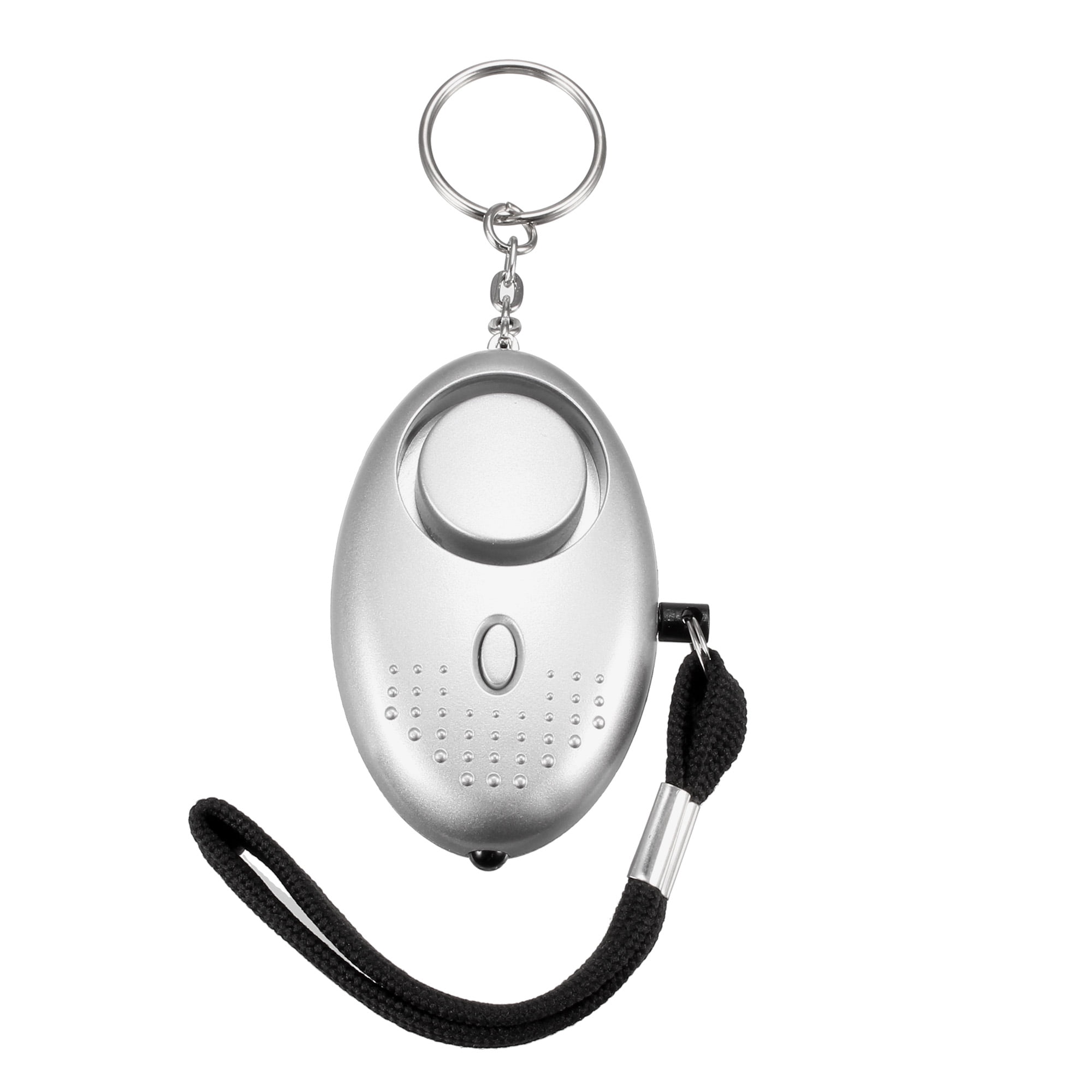 Personal Alarm 130db Personal Safesound Security Alarm Keychain with LED Light Silver 2Pcs