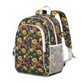 thumbnail image 2 of Black Sunflower Backpack for School,Cute School Bag,Schoolbag with Adjustable Shoulder Straps & Padded Back,15"x11.42"x5.5", 2 of 6