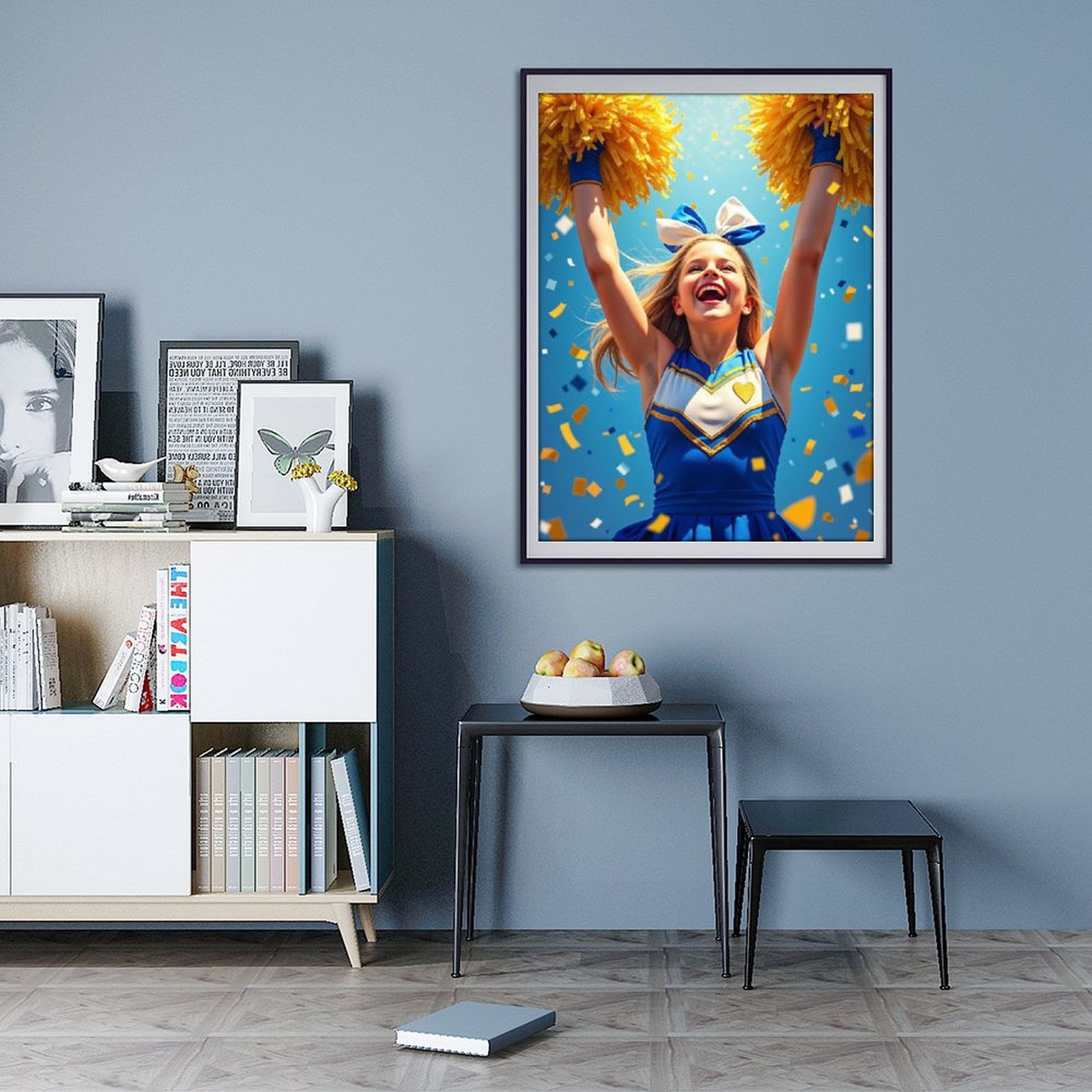 Diamond Art Kit for Adults, Cheerful Cheerleader Celebration Day Diamond Painting for Adults Beginners, 5D DIY Diamond Art Painting Kits, Colorful Diamond Painting Craft for Home Decor 12x16