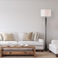 thumbnail image 5 of Novogratz x Globe Electric Novogratz x Globe 70" Matte Black Floor Lamp with White Fabric Shade, 5 of 8