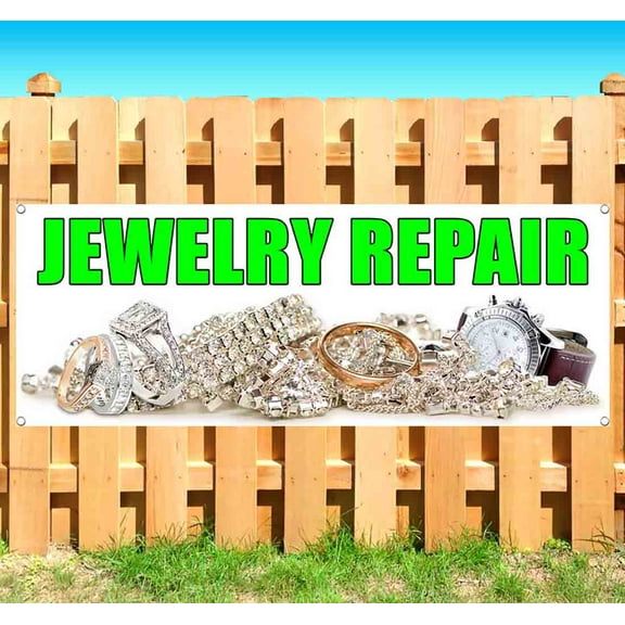 Jewelry Repair 13 oz Vinyl Banner With Metal Grommets