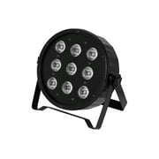 Monoprice Flat PAR Stage Light RGBW | 10 watt, x 9 LED, 8-channel DMX, Strobe follow mode - Stage Right Series