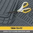 thumbnail image 5 of Cat® ToughLiner™ Rubber Car Floor Mats for Auto Truck SUV & Van, Full Custom Trim to Fit Liners, Advanced Performance Heavy Duty Odorless Car Mats, All Weather Protection, Gray, 5 of 9