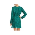 thumbnail image 2 of Parker Womens Nelly Silk Blend Animal Print Cocktail Dress Green 8, 2 of 2